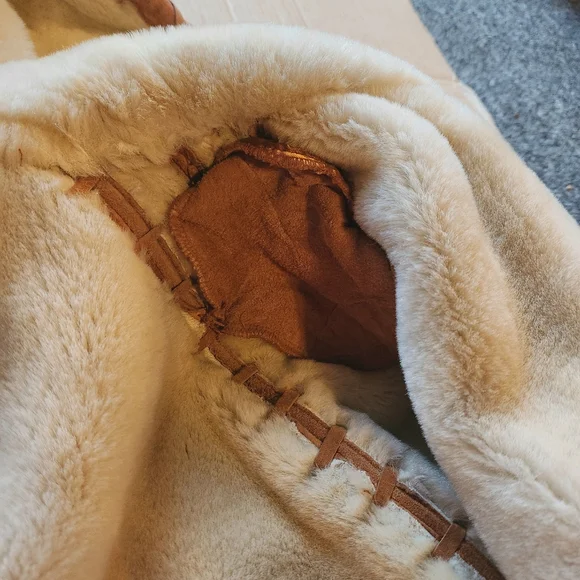 Vintage Synergy Suede Genuine Leather Womens Coat - Picture 13 of 16